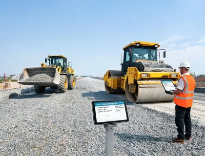 Highway base course compaction